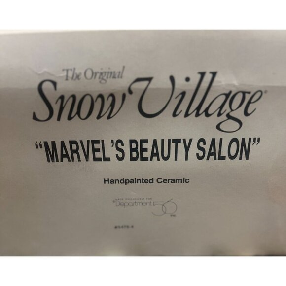 Dept‎ 56 The Original Snow Village Marvels Beauty Salon NO light - Picture 3 of 8